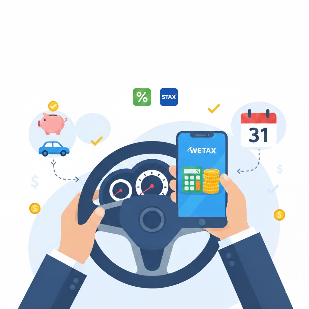 2026년 자동차세 연납 신청 기간 및 5% 할인 안내 일러스트